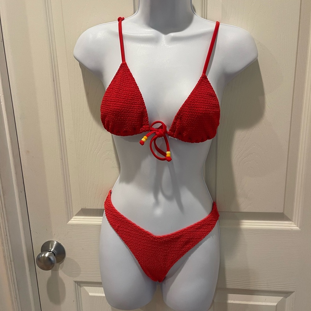 PacSun Scarlet Textured Bikini Set (XS)